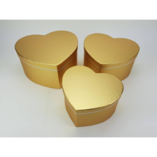  Szív alakú doboz szett metál arany dekorálható tárgy