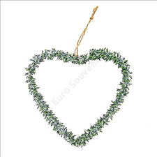  Szív alakú koszorú, mérete: 21x22 cm dekorációs kellék