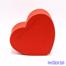  Szív alakú papírdoboz 22,5x20x9,5cm - Piros dekorációs kellék