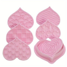  Szív alakú sütipecsét, 6 részes sütés és főzés