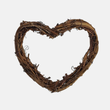  Szív koszorú barna 15cm dekorálható tárgy