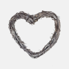  Szív koszorú szürke 15cm