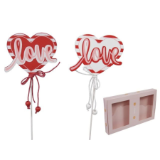  Szív Love felirattal, betûzõs 7,5x6 cm S/12 dekorációs kellék