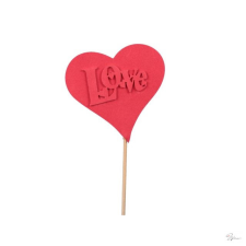  Szív Love felirattal betûzõs polyfoam 10 cm piros S/8 dekorációs kellék