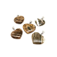  Szív medál jáspis óceán szív 2,5-3,5cm (MDG) medál