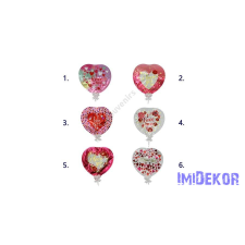  Szív önfelfújós lufi 15 cm 60-2 dekorációs kellék