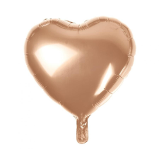 Szív Pink Gold Heart, Rózsaszín szív fólia lufi 37 cm party kellék