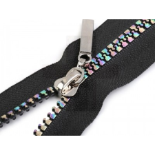  Szivárványos fogazott cipzár - 50 cm rövidáru