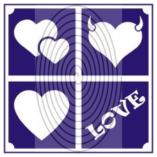  Szívek - Love (css_mini4_0003) csillámtetoválás