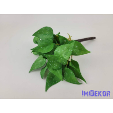  Szívleveles gumis bokor 21 cm - Zöld Foltos dekorációs kellék