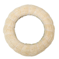  Szizállal tekert széna alap fehér 12cm dekorációs kellék