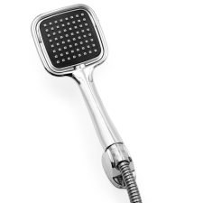  Szögletes fix zuhanyfej tartóval és 1,5 m gégecsővel csaptelep