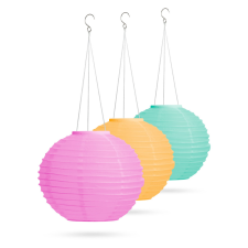 Szolár lampion - 3 színben - hidegfehér LED - 28 cm kültéri világítás