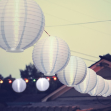  Szolár lampion - fehér kültéri világítás