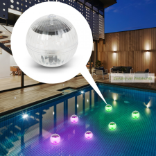 Szolár medencevilágítás, RGB LED,10 cm medence kiegészítő