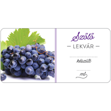  Szőlő lekvár öntapadós műanyag alapú cimke 6 db/csomag dekorációs kellék