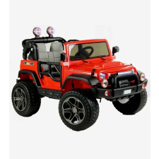 Szomik Elektromos Jeep Távirányítóval Leddel CAR-JL-4- piros elektromos járgány