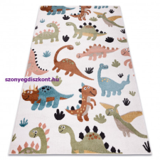Szőnyeg FUN Dino gyerekeknek, Dinoszauruszok krém 240x330 cm lakástextília