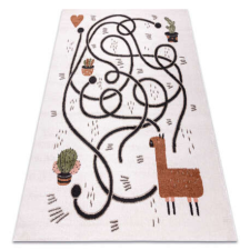 Szőnyeg FUN Game gyerekeknek, játék, láma krém 120x170 cm lakástextília