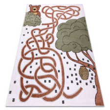  Szőnyeg FUN Honey gyerekeknek, medve, méhek krém 160x220 cm lakástextília