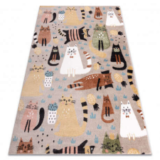 Szőnyeg FUN Kittens gyerekeknek, macskák bézs 200x290 cm lakástextília