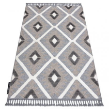  Szőnyeg MAROC P651 Gyémánt szürke / fehér Rojt Berber shaggy 120x170 cm lakástextília