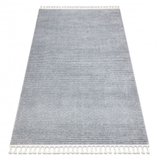  Szőnyeg SEVILLA PC00B csíkok szürke ehér Rojt Berber shaggy 120x170 cm lakástextília