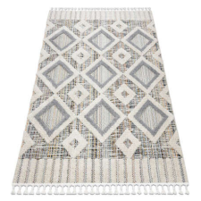 Szőnyeg SEVILLA Y523C gyémánt szürke / sárga ehér Rojt Berber shaggy 200x290 cm lakástextília