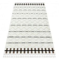  Szőnyeg SEVILLA Y611A gyémánt barna / fehér Rojt Berber shaggy 120x170 cm lakástextília