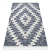  Szőnyeg SEVILLA Z250A gyémánt kék / szürke ehér Rojt Berber shaggy 120x170 cm
