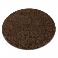  Szőnyeg SOFFI kör shaggy 5cm barna kerék 80 cm lakástextília