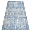  Szőnyeg SOLE D3732 Aztec gyémánt lapos szövött kék / bézs 140x190 cm