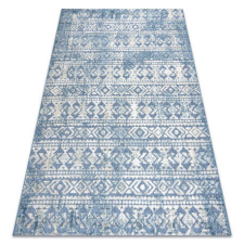  Szőnyeg SOLE D3732 Aztec gyémánt lapos szövött kék / bézs 140x190 cm lakástextília