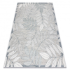  Szőnyeg Structural BOTANIC 65241 Levelek lapos szőtt az erkélyen, teraszon - szürke 137x190 cm