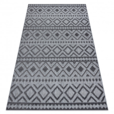 Szőnyeg Structural SOLE D3852 Boho gyémánt lapos szövött szürke 200x290 cm lakástextília