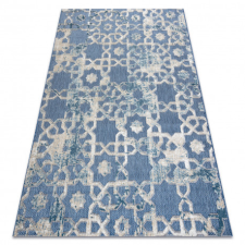  Szőnyeg Structural SOLE D3881 Dísz lapos szövött kék / bézs 160x220 cm lakástextília