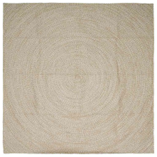  Szőnyeg Természetes és Fehér 240 x 240 cm Juta lakástextília