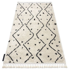  Szőnyeg TETUAN B751 cikcakk krém Rojt shaggy 120x170 cm lakástextília