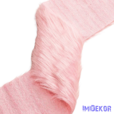  Szőrme tekercs 15cm x 1m - Rózsaszín dekorációs kellék
