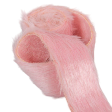  Szőrös szalag rózsaszín 6cmx2m dekorációs kellék