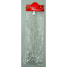 Szoti Gyöngy girland, ezüst, 2,7 m - 70850 karácsonyfadísz