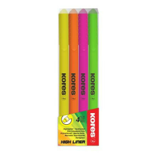  Szövegkiemelő készlet, 0,5-3,5 mm, KORES, 4 különböző szín filctoll, marker