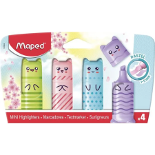  Szövegkiemelő készlet, 1-5 mm, MAPED "Mini Pastel", 4 különböző pasztell szín filctoll, marker