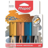  Szövegkiemelő készlet, 1-5 mm, MAPED "Glitter Fluo Peps", 4 különböző metálfényű szín