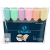  Szövegkiemelő készlet, 1-5 mm, SCHNEIDER "Job Pastel", 6 különböző pasztell szín