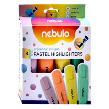 Szövegkiemelő NEBULO pasztell 4 szín készlet filctoll, marker