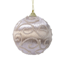  Szövet örvényes habgömb gyöngy 8cm karácsonyfadísz