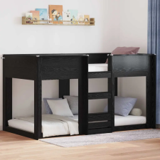  Szükidő ágy Fekete tölgy 80 x 200 cm Faanyag ágy és ágykellék
