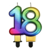 Születésnap Galaxy, Színes tortagyertya, számgyertya 18-as