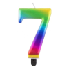 Születésnap Galaxy, Színes tortagyertya, számgyertya 7-es
